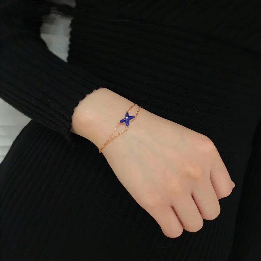 [Love Lucky] Hohles Design Vierblättriges Kleeblatt Blumenform Ring