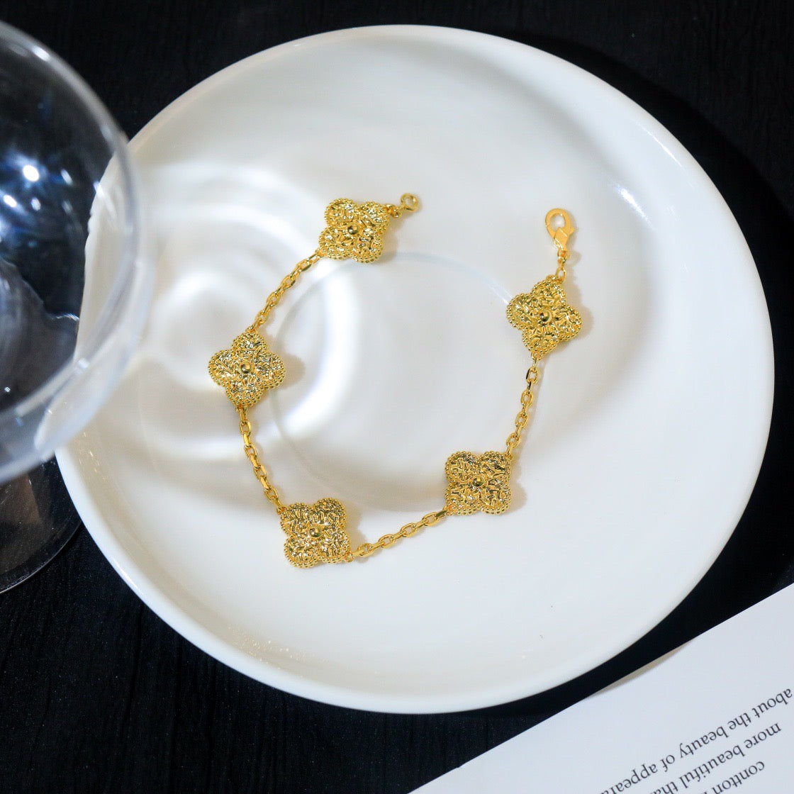 [Love Lucky]CLOVER 5 MOTIFS BRONZING BRACELET