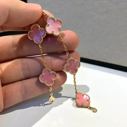 [Love Lucky]CLOVER 5 ROSA MOP ARMBAND