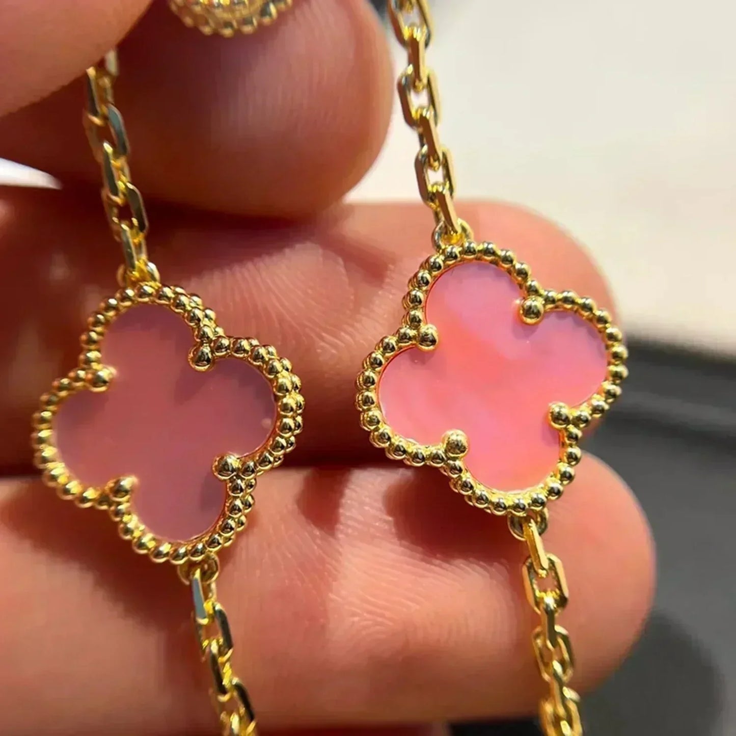 [Love Lucky]CLOVER 5 ROSA MOP ARMBAND