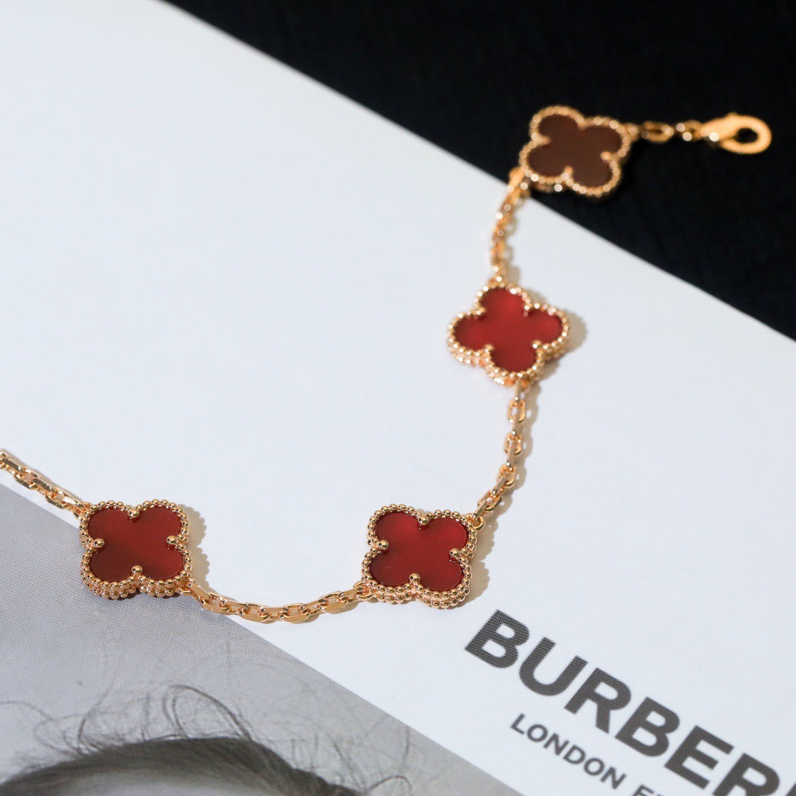 [Love Lucky]CLOVER 5 MOTIVE ROTER ACHAT ARMBAND 