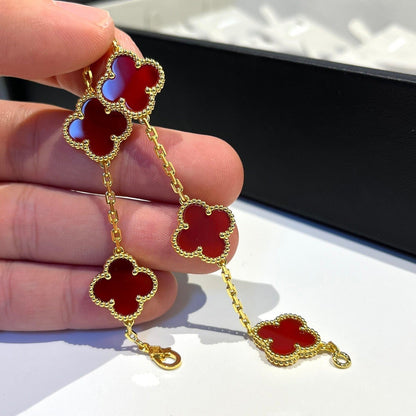 [Love Lucky]CLOVER 5 MOTIVE ROTER ACHAT ARMBAND 