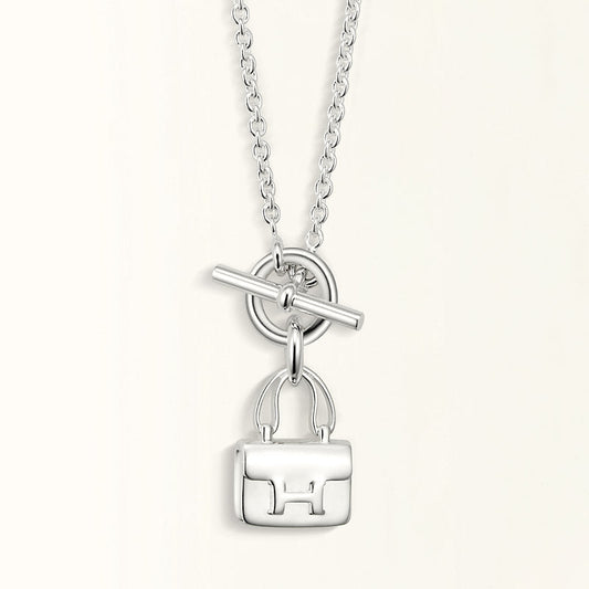 [Love Lucky] POP ​​H ANHÄNGER SILBER HALSKETTE