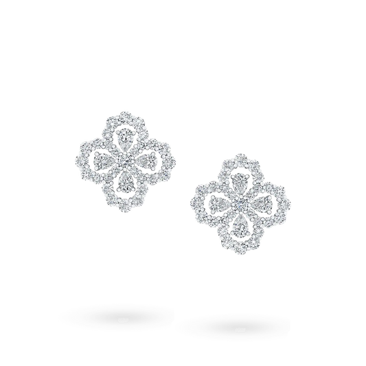 [ラブラッキー]ループピアス フルモチーフ ダイヤモンド 16MM