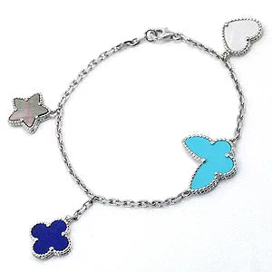 [Love Lucky]LUCKY SPRING SILBERARMBAND 4 MOTIV