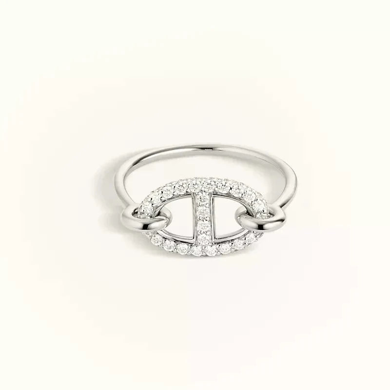 [Love Lucky]Runder kleiner silberner Diamantring