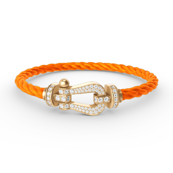 [Love Lucky]FORCE GROSSES HUFEISEN-ARMBAND MIT VOLLMUNDDIAMANTEN GOLD