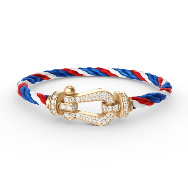 [Love Lucky]FORCE GROSSES HUFEISEN-ARMBAND MIT VOLLMUNDDIAMANTEN GOLD