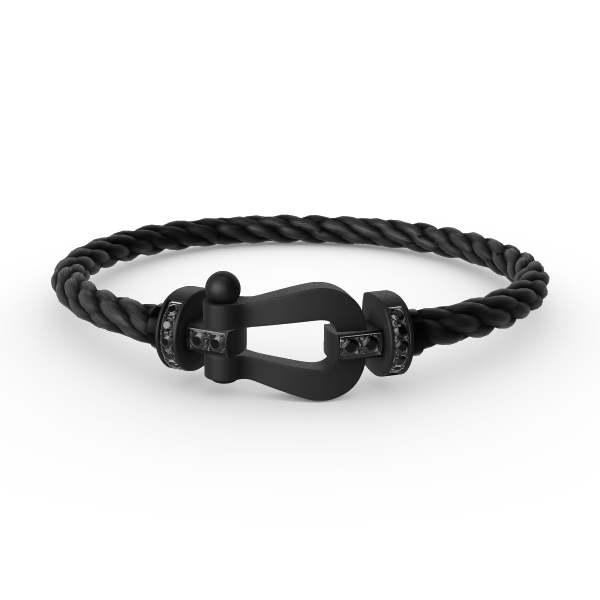 [Love Lucky]FORCE GROSSE SERIE HUFEISEN SCHWARZES SAMURAI-ARMBAND