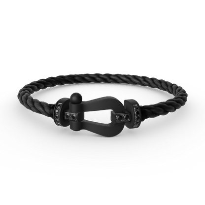 [Love Lucky]FORCE GROSSE SERIE HUFEISEN SCHWARZES SAMURAI-ARMBAND