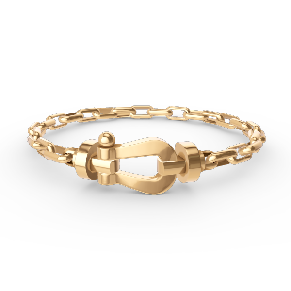 [Love Lucky]FORCE LARGE HORSESHOE CLASP  METAL BRACELET