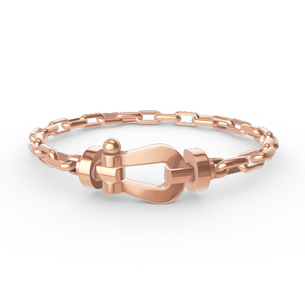 [Love Lucky]FORCE LARGE HORSESHOE CLASP  METAL BRACELET