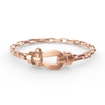 [Love Lucky]FORCE LARGE HORSESHOE CLASP  METAL BRACELET