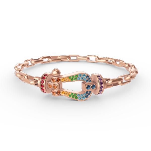 [Love Lucky]FORCE LARGE HORSESHOE CLASP  METAL BRACELET