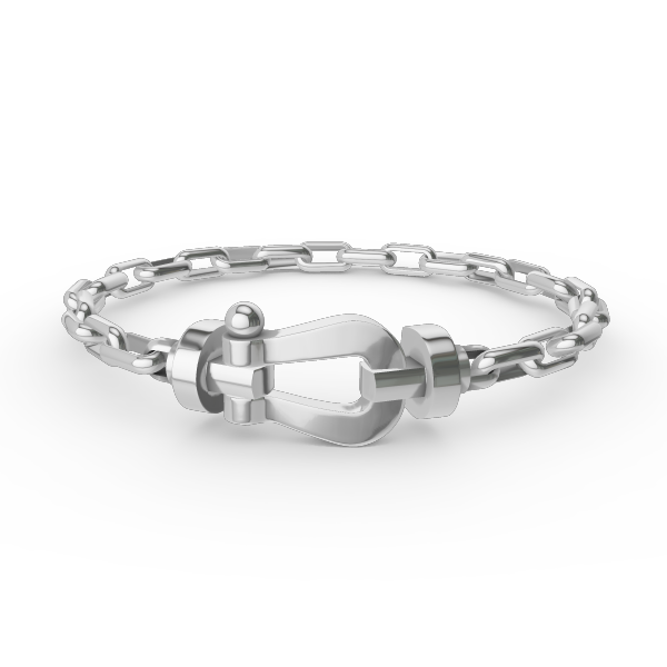 [Love Lucky]FORCE LARGE HORSESHOE CLASP  METAL BRACELET