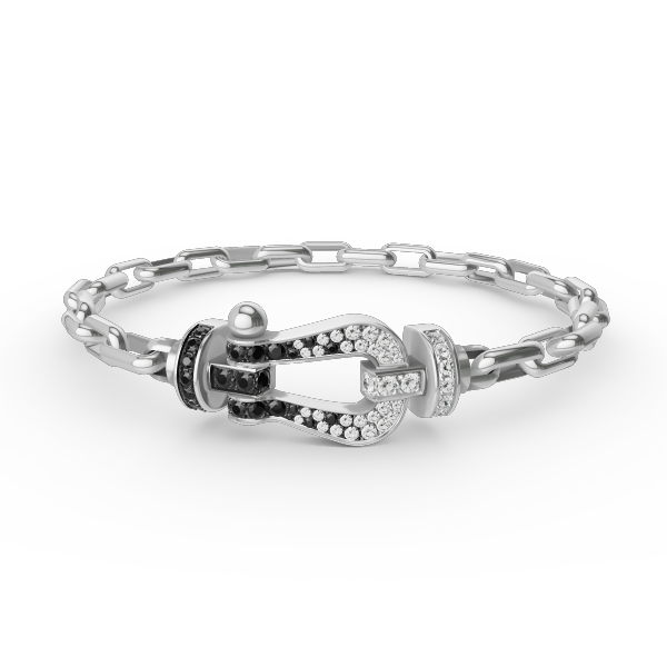 [Love Lucky]FORCE LARGE HORSESHOE CLASP  METAL BRACELET