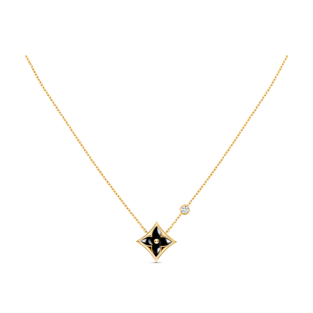 [Love Lucky]Stern schwarz Mop Halskette