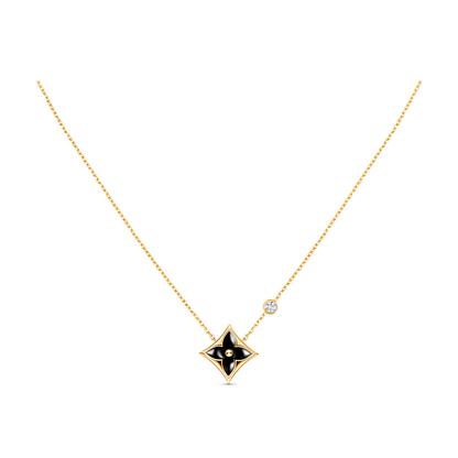 [Love Lucky]Stern schwarz Mop Halskette