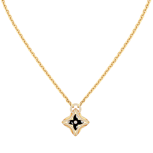 [Love Lucky] Stern Anhänger Roségold Diamant Halskette