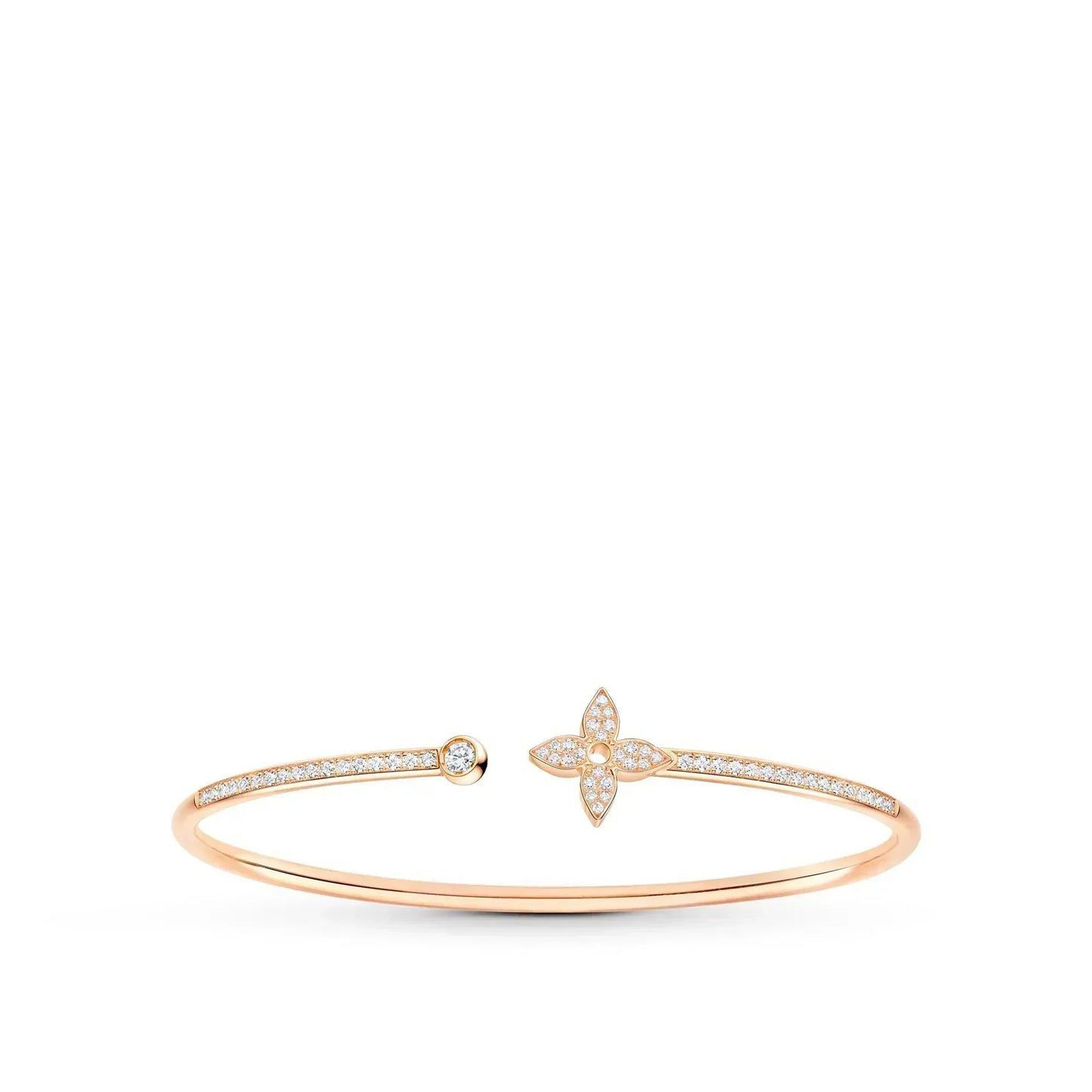 [Love Lucky]IDYLLE ROSA GOLD OFFENES ARMBAND MIT DIAMANTEN