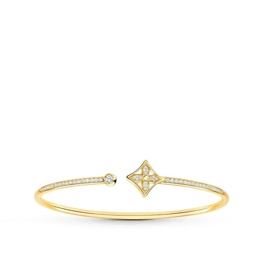 [Love Lucky]IDYLLE GOLD OFFENES ARMBAND MIT DIAMANTEN