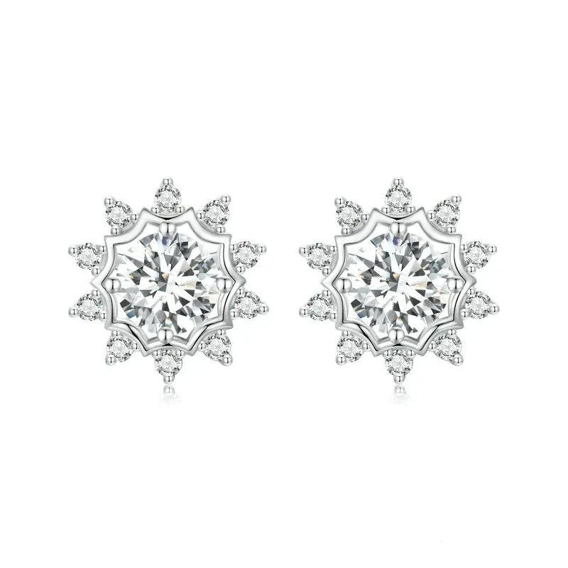 Schillernde, ideal geschliffene, im Labor hergestellte Diamantohrringe