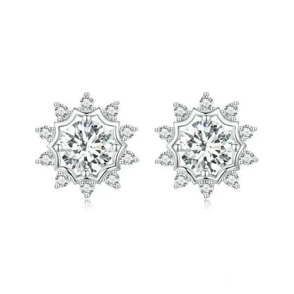 Schillernde, ideal geschliffene, im Labor hergestellte Diamantohrringe