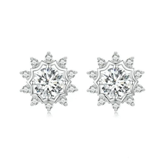 Schillernde, ideal geschliffene, im Labor hergestellte Diamantohrringe