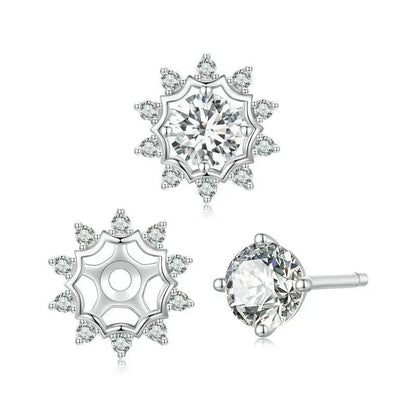 Schillernde, ideal geschliffene, im Labor hergestellte Diamantohrringe