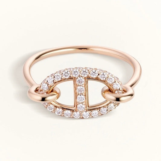 [Love Lucky]Runder kleiner Diamantring