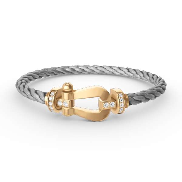 [Love Lucky]FORCE GROSSES HUFEISEN-HALBDIAMANTARMBAND GOLD