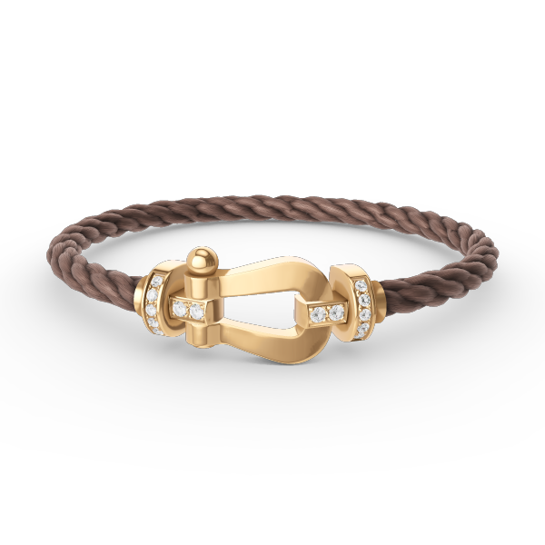 [Love Lucky]FORCE GROSSES HUFEISEN-HALBDIAMANTARMBAND GOLD