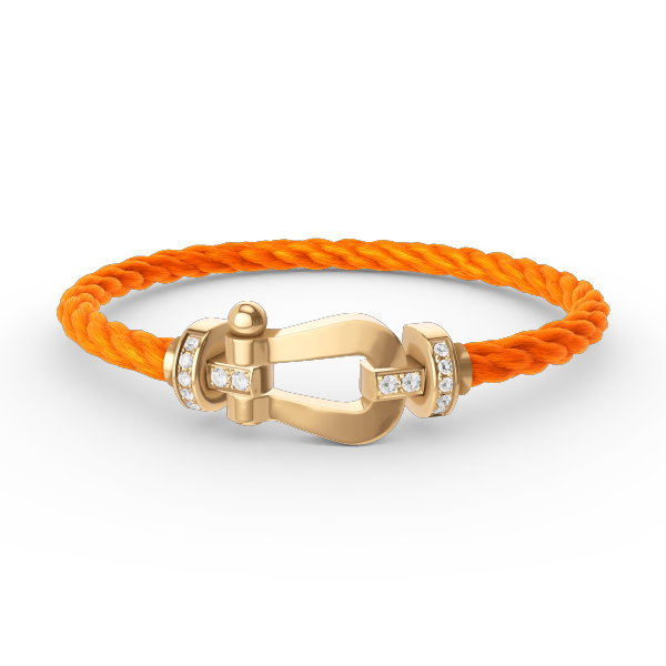 [Love Lucky]FORCE GROSSES HUFEISEN-HALBDIAMANTARMBAND GOLD