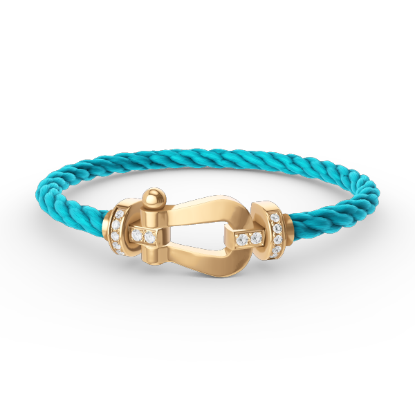 [Love Lucky]FORCE GROSSES HUFEISEN-HALBDIAMANTARMBAND GOLD