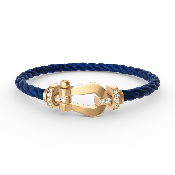 [Love Lucky]FORCE GROSSES HUFEISEN-HALBDIAMANTARMBAND GOLD