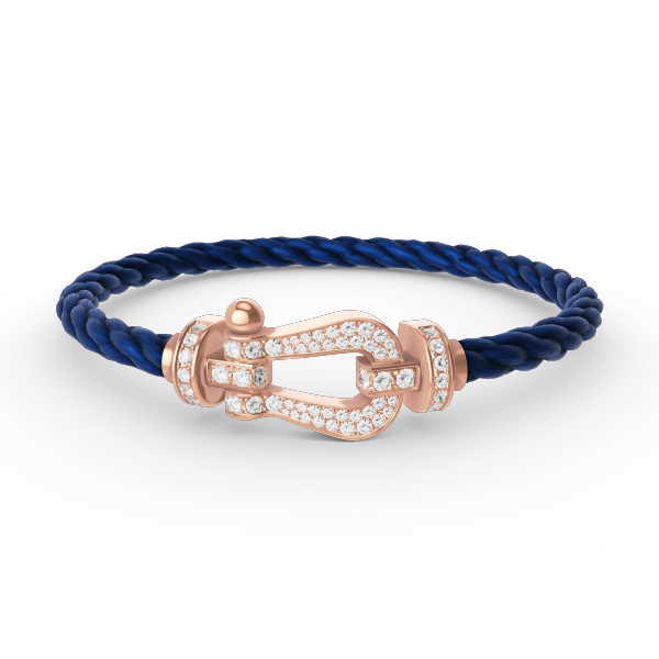 [Love Lucky]FORCE GROSSES HUFEISENARMBAND MIT VOLLMUNDDIAMANTEN ROSÉGOLD