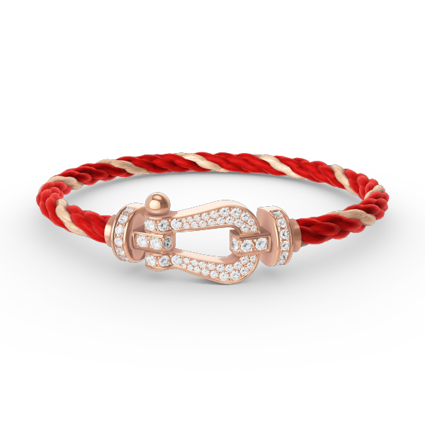 [Love Lucky]FORCE GROSSES HUFEISENARMBAND MIT VOLLMUNDDIAMANTEN ROSÉGOLD