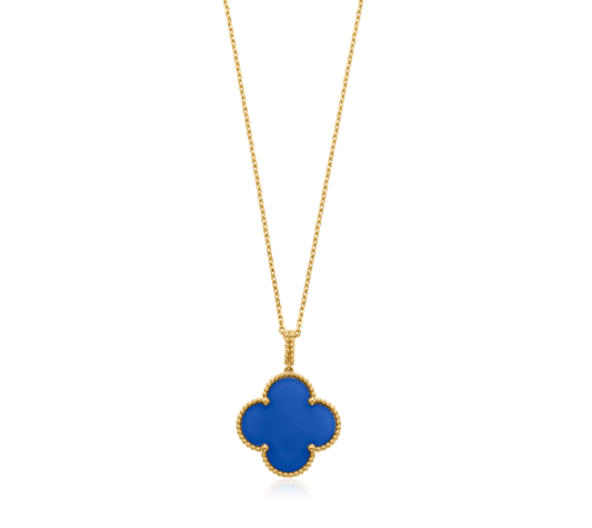 [Love Lucky]CLOVER 25MM HALSKETTE TÜRKIS ROSÉGOLD