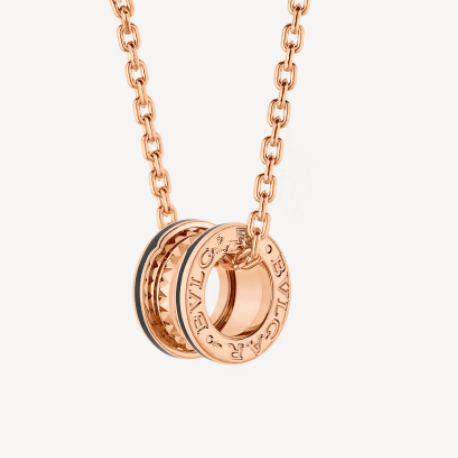 [Love Lucky]ZERO 1 ROCK ANHÄNGER ROSA GOLD SCHWARZ HALSKETTE
