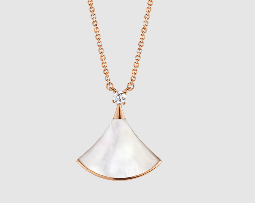 [Love Lucky] DREAM HALSKETTE WEISSES MOP ROSA GOLD 1 DIAMANT