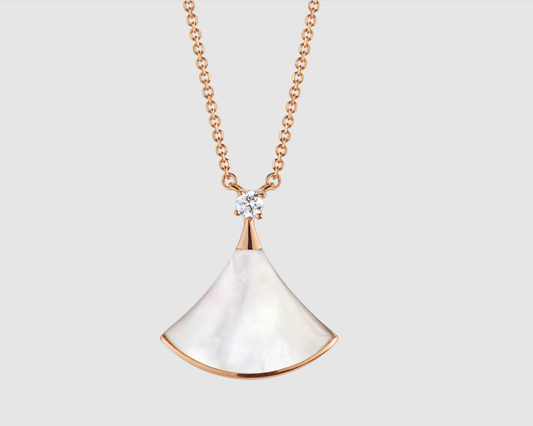 [Love Lucky] DREAM HALSKETTE WEISSES MOP ROSA GOLD 1 DIAMANT