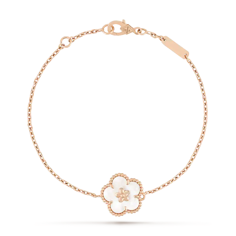 [Love Lucky] GLÜCKLICHES WEISSES PFLAUMENBLÜTENARMBAND