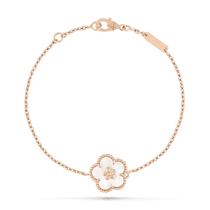 [Love Lucky] GLÜCKLICHES WEISSES PFLAUMENBLÜTENARMBAND