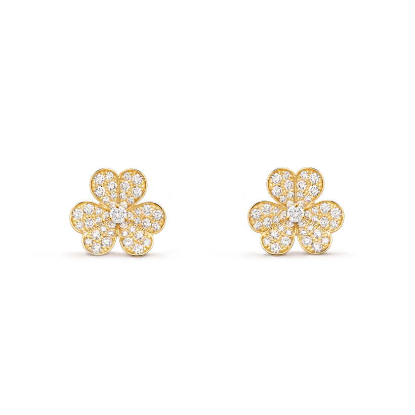 [Love Lucky]FRIVOLE GOLD BLUMEN DIAMANT OHRRINGE 