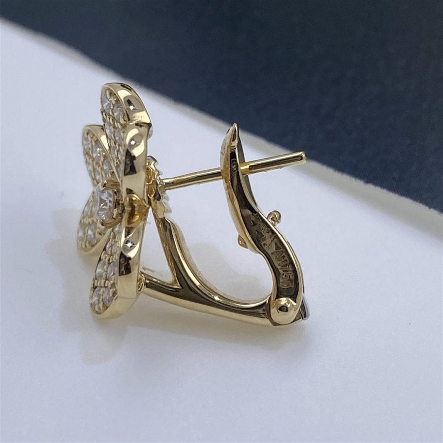 [Love Lucky]FRIVOLE GOLD BLUMEN DIAMANT OHRRINGE 