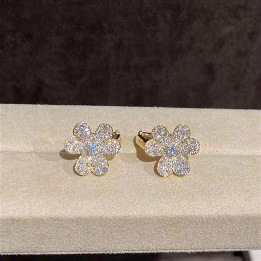 [Love Lucky]FRIVOLE GOLD BLUMEN DIAMANT OHRRINGE 