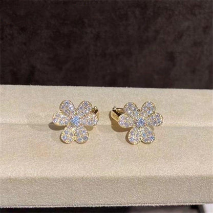 [Love Lucky]FRIVOLE GOLD BLUMEN DIAMANT OHRRINGE 