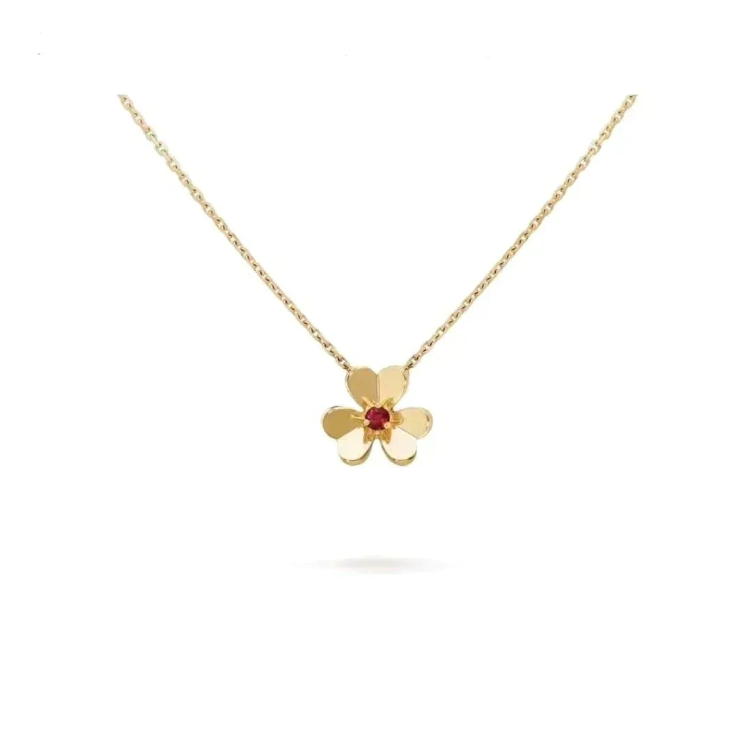[Love Lucky]FRIVOLE GOLD BLUMENHALSKETTE
