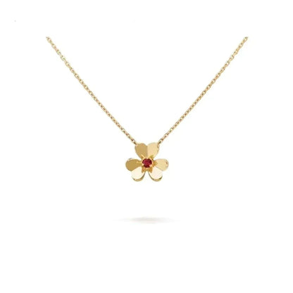 [Love Lucky]FRIVOLE GOLD BLUMENHALSKETTE