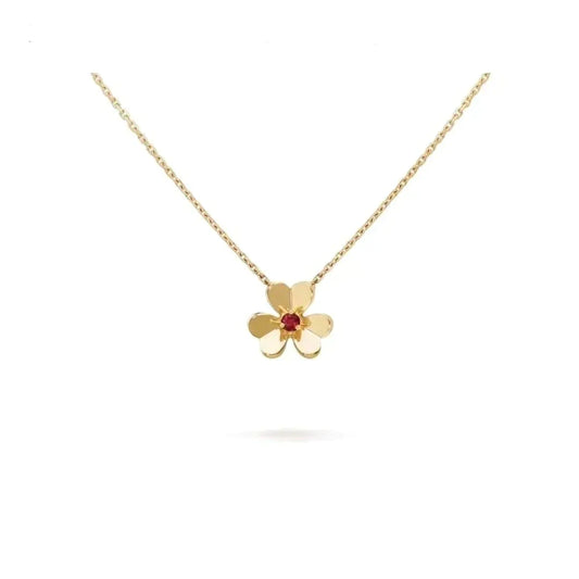 [Love Lucky]FRIVOLE GOLD BLUMENHALSKETTE